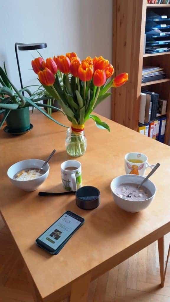 B2P Podcast beim Frühstück