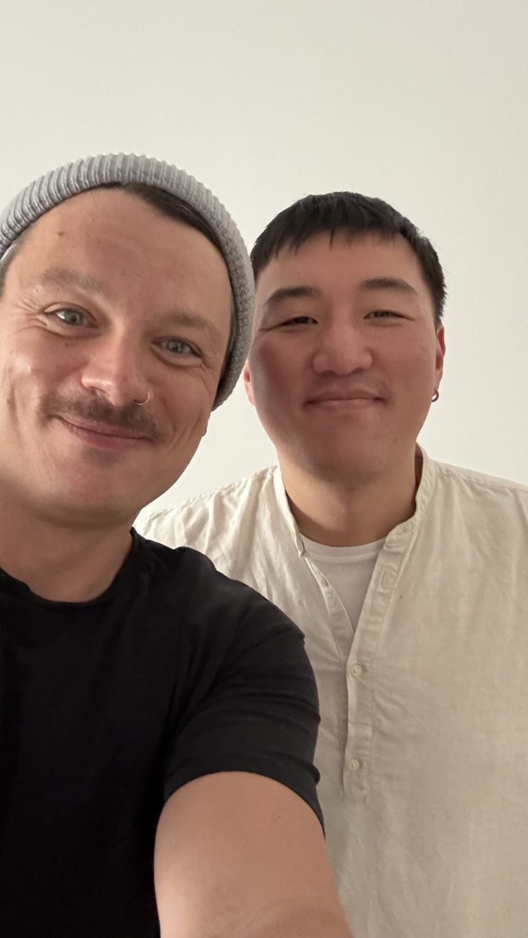 Willy Geiger und Jing Chen nach dem BauertothePeople Podcast