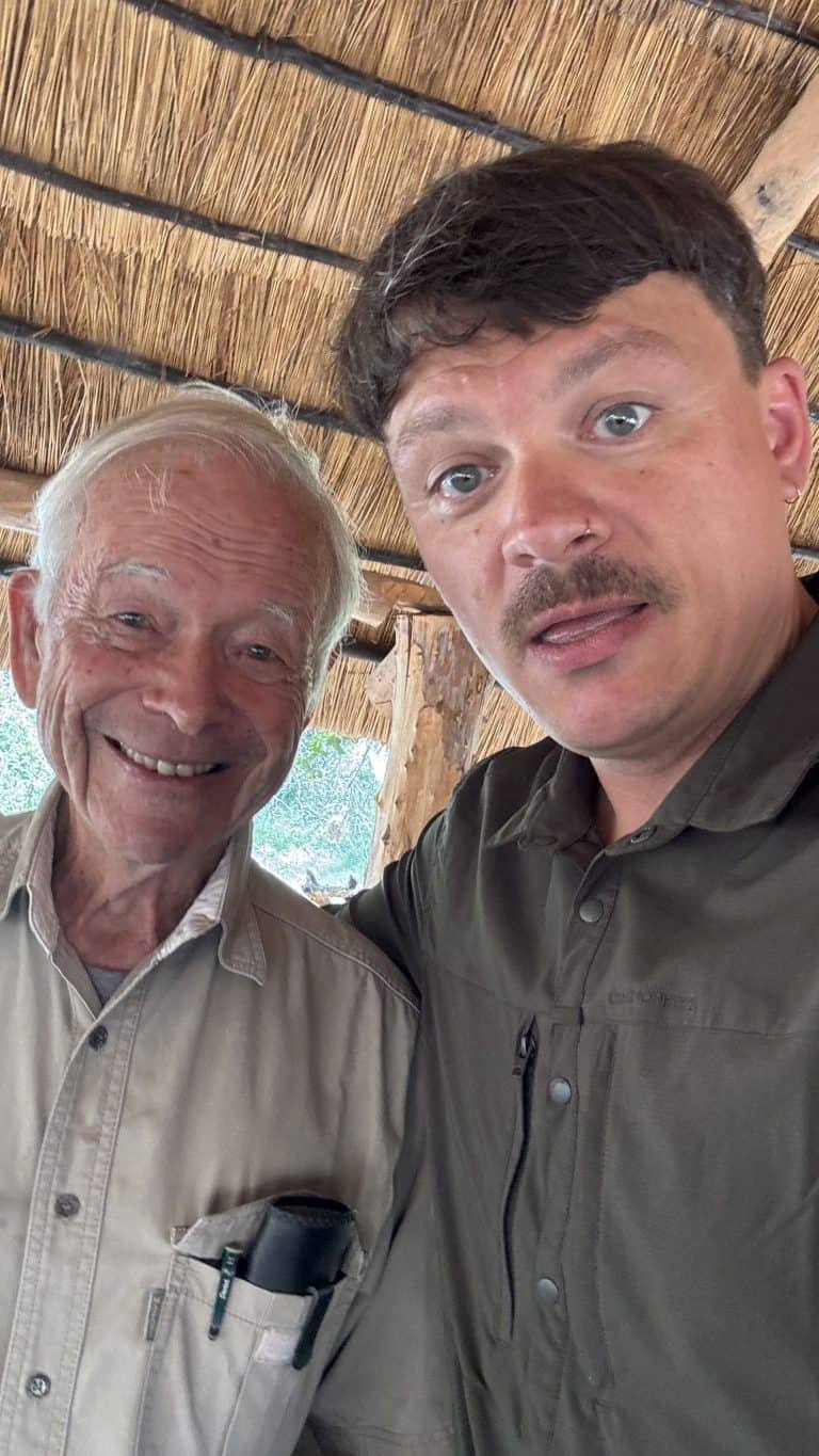 Allan Savory and Willy Geiger in Simbabwe after the BauertothePeople Podcast recording on holistic management