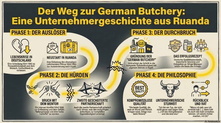 Erstellt mit Notebook LM eine Infografik zum Podcast zur German Butchery