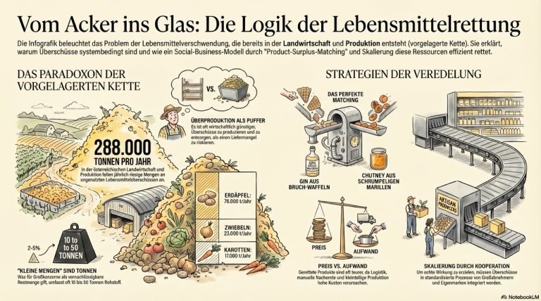 Infografik Unverschwendet aus dem Bauer to the People Live Podcast mit Andreas Diesenreiter im Ackerdemics Live Format