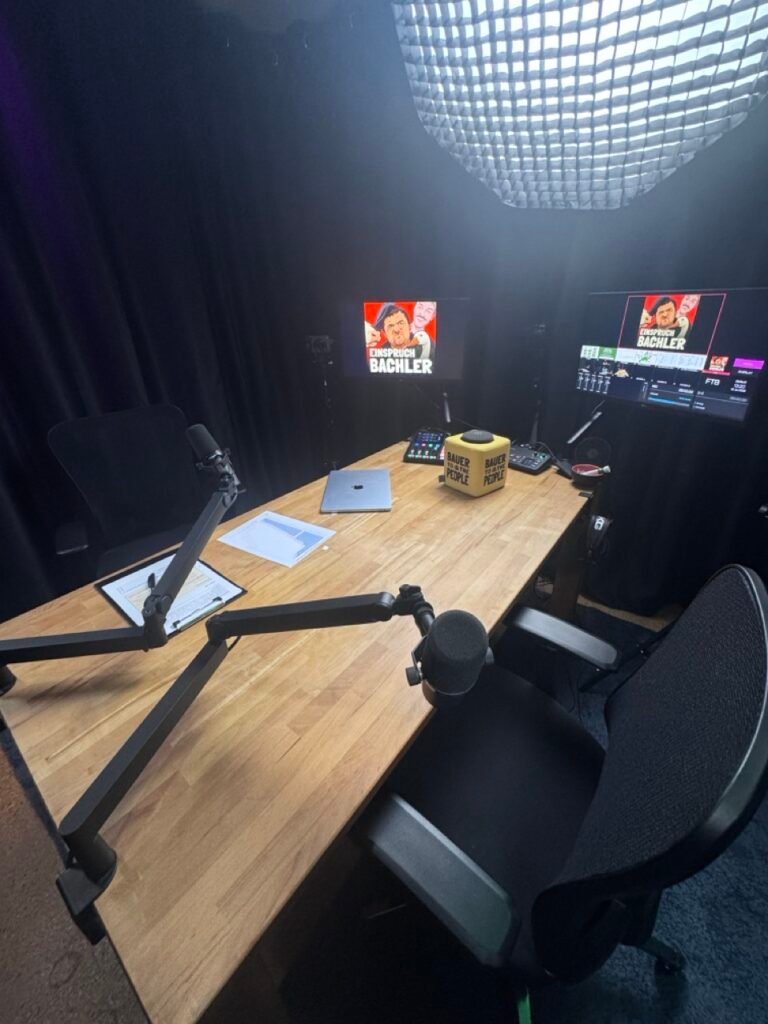 Bauer to the People Studio kurz vor der Aufnahme zu Einspruch Bachler